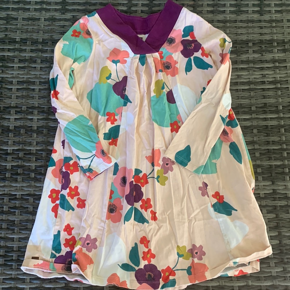 Girls 7 Tea long sleeve floral dress